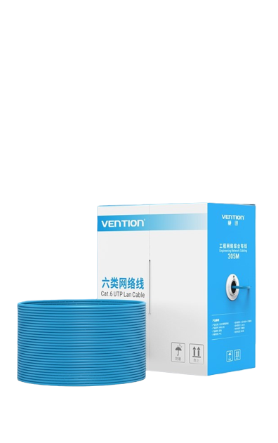 Vention CAT6 305M Roll Ethernet Cable UTP High Speed Lan Cable Cord for Internet Router PC Modem (IHB) Blue