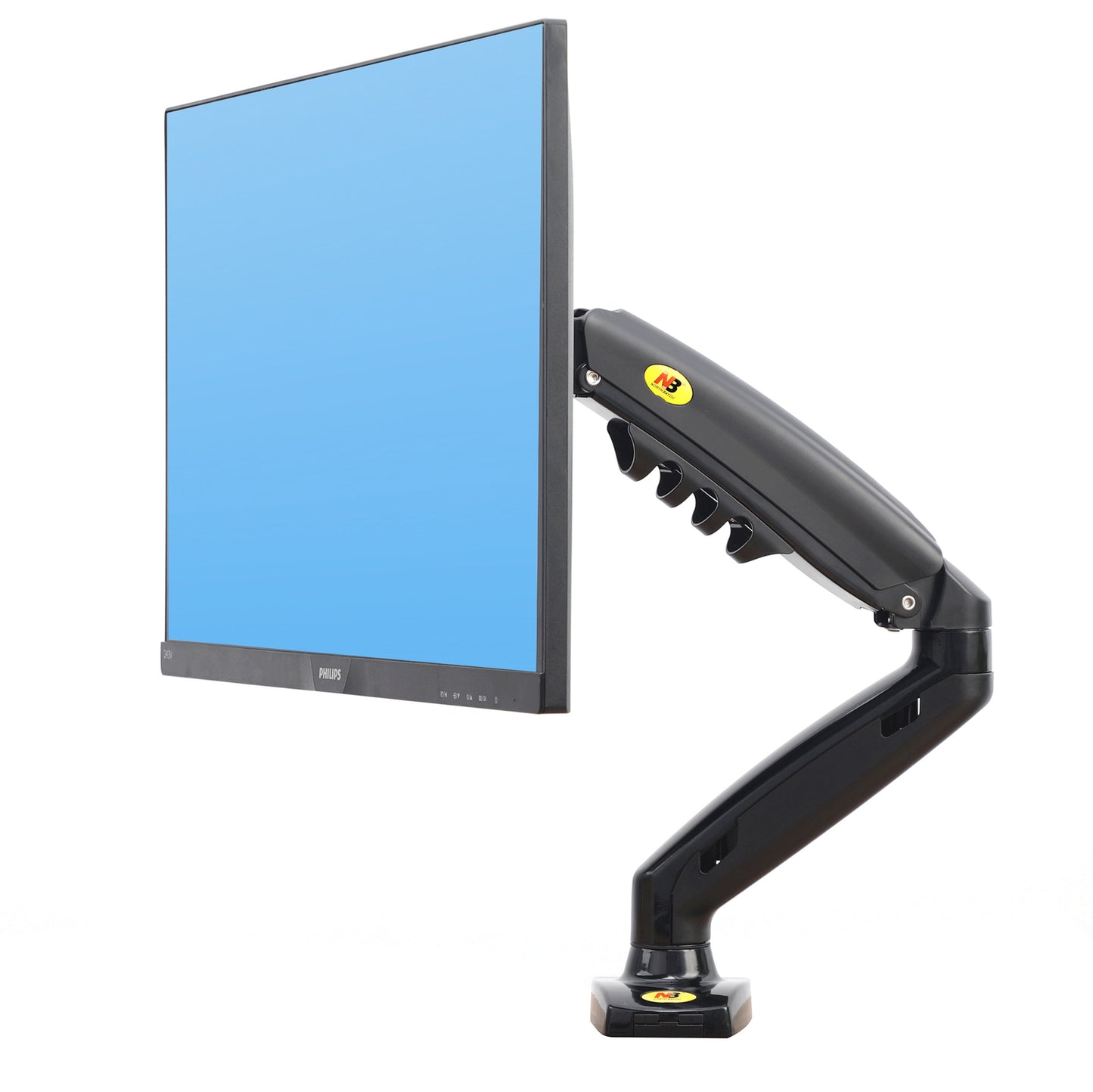 NB North Bayou F80 17"- 30" with 9Kg Max Payload Heavy Duty VESA Monitor Desk Mount Stand and Gas Strut Full Motion Swivel Computer Arm for LCD LED TV Television