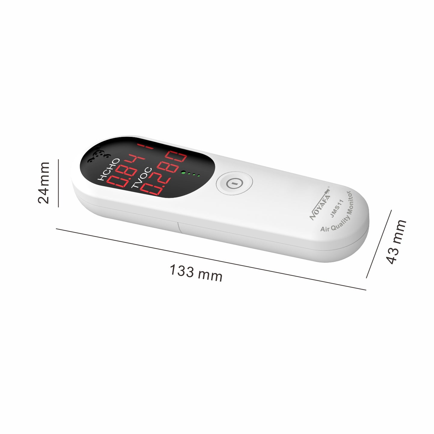 Noyafa JMS11 Digital Air Quality Tester TVOC HCHO Detector Meter Portable Sensor with Sound Alarm, LCD Display Monitor