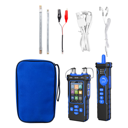Noyafa NF-8508 Optical Wire Meter Tracer with Visual Fault Locator, Type-C Cable, RJ11/RJ45 Adaptor, Alligator Clip & Earphone