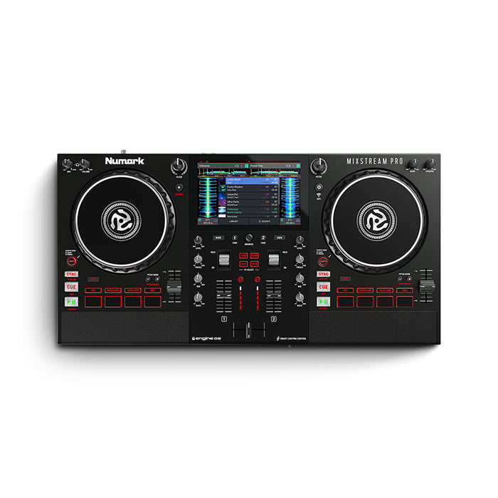 Numark Mixstream Pro Standalone WIFI DJ Console Controller with Touch Screen & Smart Lighting Control, Built-in Speaker Monitors & App Support for DJ Live Music and Recording