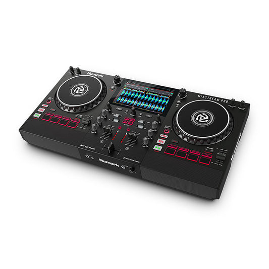 Numark Mixstream Pro Standalone WIFI DJ Console Controller with Touch Screen & Smart Lighting Control, Built-in Speaker Monitors & App Support for DJ Live Music and Recording