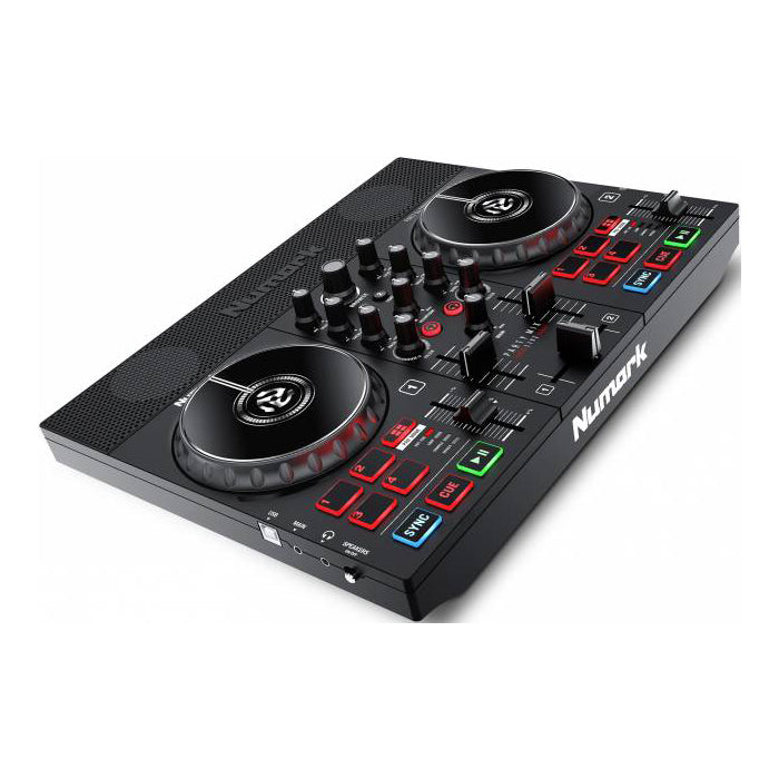 Numark PartyMix Live LED DJ Console Controller with Built-in Light Show &  Speakers, APP Support for DJ Live Music and Recording