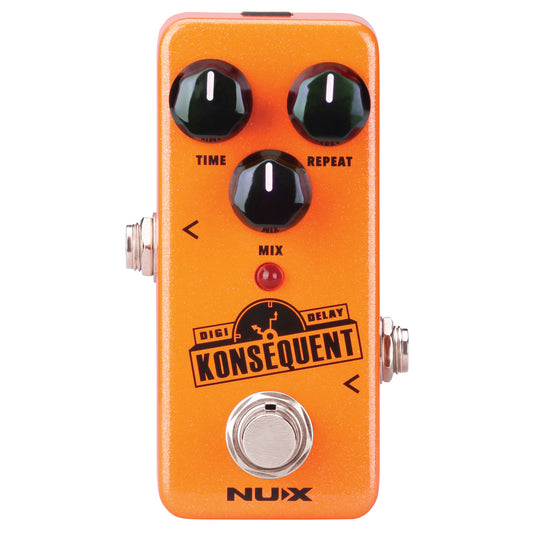 NUX Konsequent Digi Delay Mini Digital Guitar Effects Pedal with Micro USB Port (NDD-2)