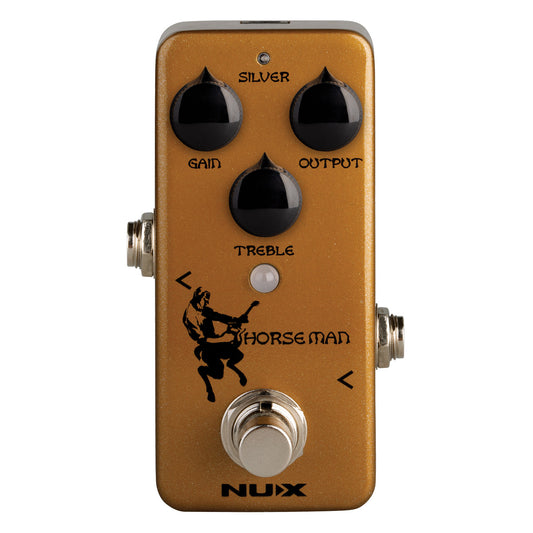 NUX Horseman Overdrive Mini Guitar Effects Pedal with Treble / Gain / Output Controls, Natural Distortion (NOD-1)