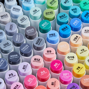 Ohuhu Honolulu Series Alcohol Based 120 Unique Colors plus Colorless Blender Dual Tipped Art Marker Set for Coloring and Illustrations for Kids and Adults (Brush and Chisel) |Y30-80401-96