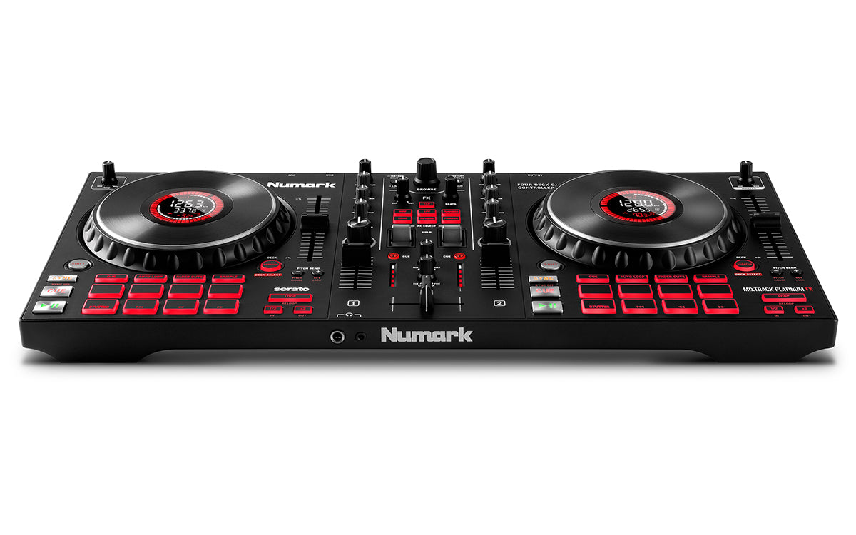 Numark Mixtrack Platinum FX 4-Deck Advantage DJ Controller with Jog Wheel Displays and Effects Paddles