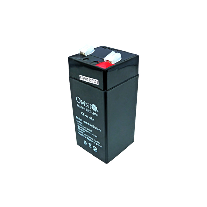 OMNI 4V 4Ah Rechargeable Sealed Lead Acid Battery with Heat & High Impact Resistance | SRV-4V4