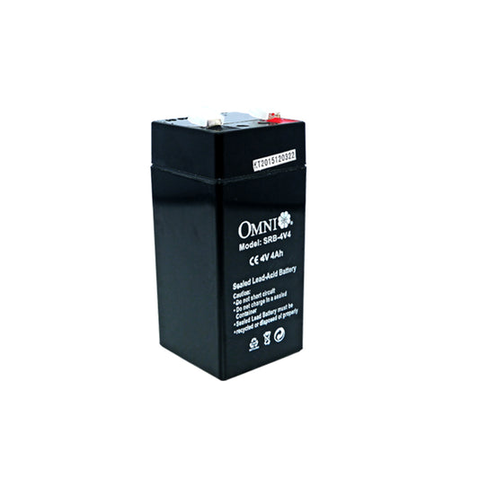 OMNI 4V 4Ah Rechargeable Sealed Lead Acid Battery with Heat & High Impact Resistance | SRV-4V4