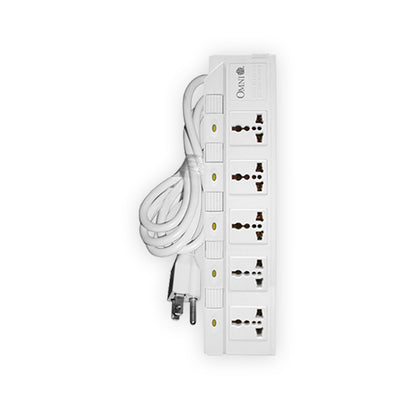 OMNI 1.8m / 6ft Universal Outlet Socket Extension Cord Set with Individual Switch | 4 Gang, 5 Gang, 6 Gang | 2500W 10A 220V with Built-in Safety Breaker, Flame Retardant | WED-360-PK WED-350-PK WED-340-PK