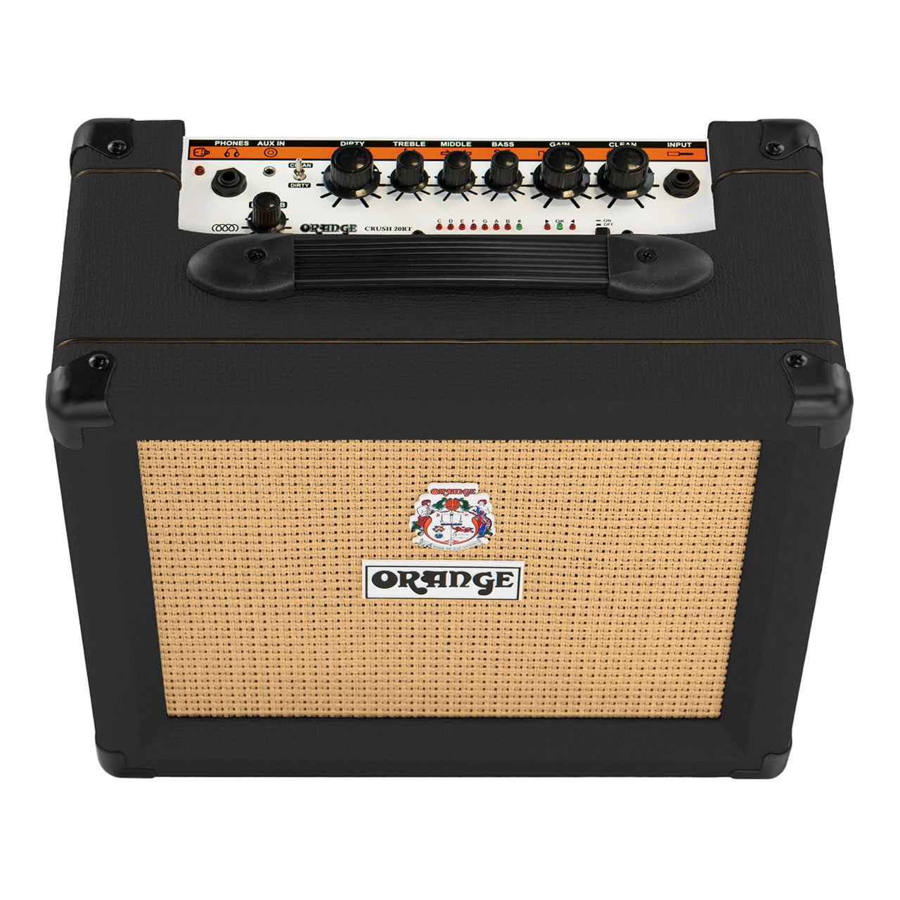 Orange Amps Crush Series 20W 2-Channel Solid State Guitar Combo Amplifier with 3-Band Equalizer, Chromatic Tuner and Headphone Output (Orange, Black) | 20/20RT, 20RT/BK