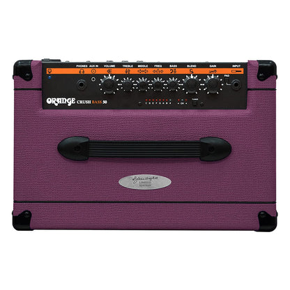 Orange Amps CRUSH BASS 50 Glenn Hughes Limited Edition 50-Watt Guitar Combo Amplifier with Headphone Output AUX In for Electric Guitars (Purple)