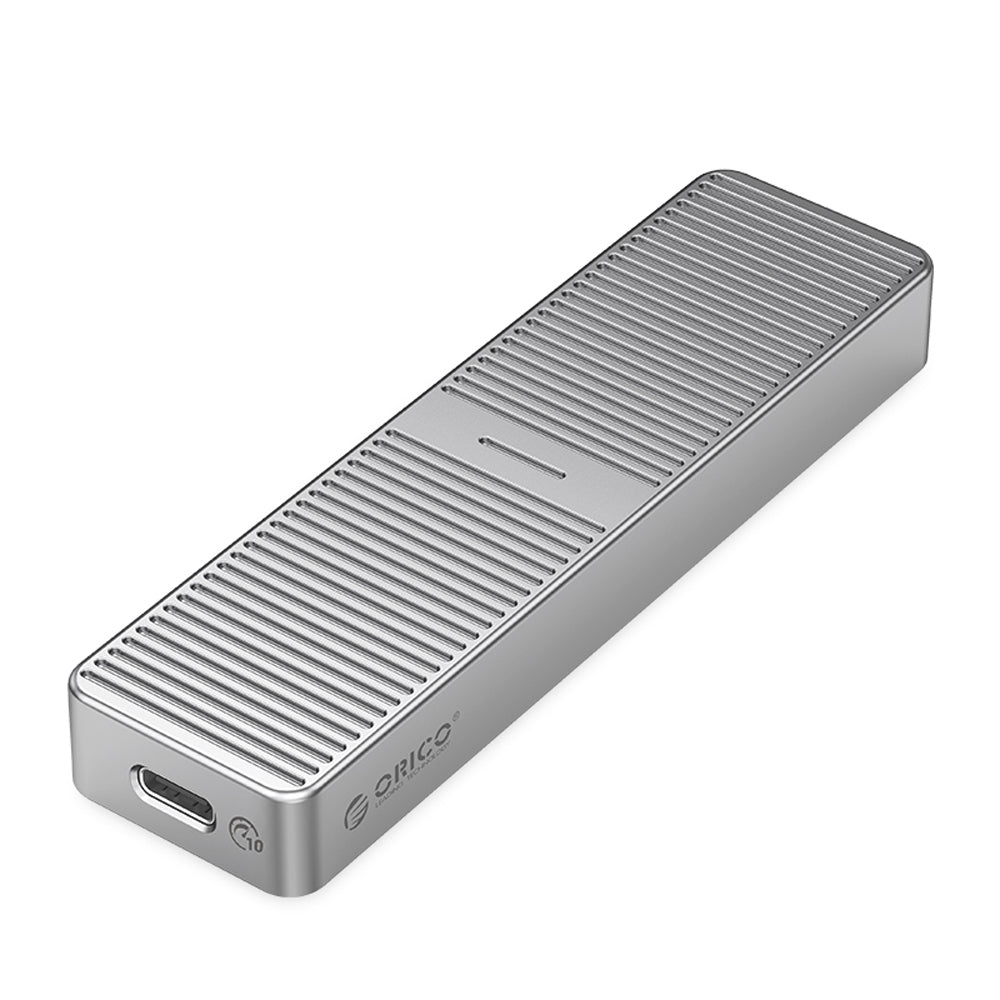 [CLEARANCE] ORICO FV25C3-G2 NVMe/SATA to USB 3.2 Gen2 Dual Protocol M.2 SATA SSD Enclosure with Built-in Aluminum Alloy Heatsink, 2-in-1 USB-C to C/A Cable, 10Gbps Fast Data Transmission Rate, 4TB Supported Capacity for Windows, macOS, Linux