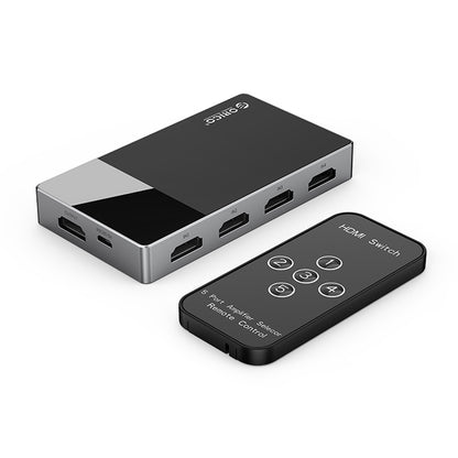 [CLEARANCE] ORICO (5-in-1) 4K 60Hz Ultra HD HDMI Matrix Video Compatible Switch Splitter w/ Micro USB Power Supply Output Port, IR Remote Control for PC, TV, Monitor, Projector, Gaming Console, DVD Player, PS4, Xbox | HD-5H