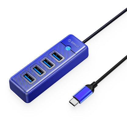 [CLEARANCE] ORICO 1m 4-in-1 USB 3.0 Type C Hub with 5Gbps Transfer Rate, 4 x USB-A 3.0 Output for Windows, macOS, Linux | PW4U-C3-10-BK
