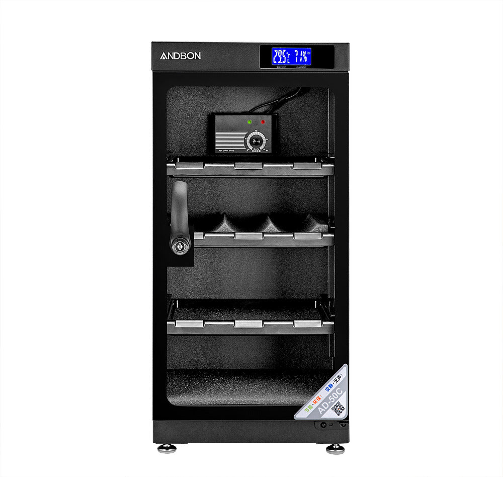 Andbon AD-50C Dry Cabinet Box 50L Liters Digital Display with Manual Humidity Controller