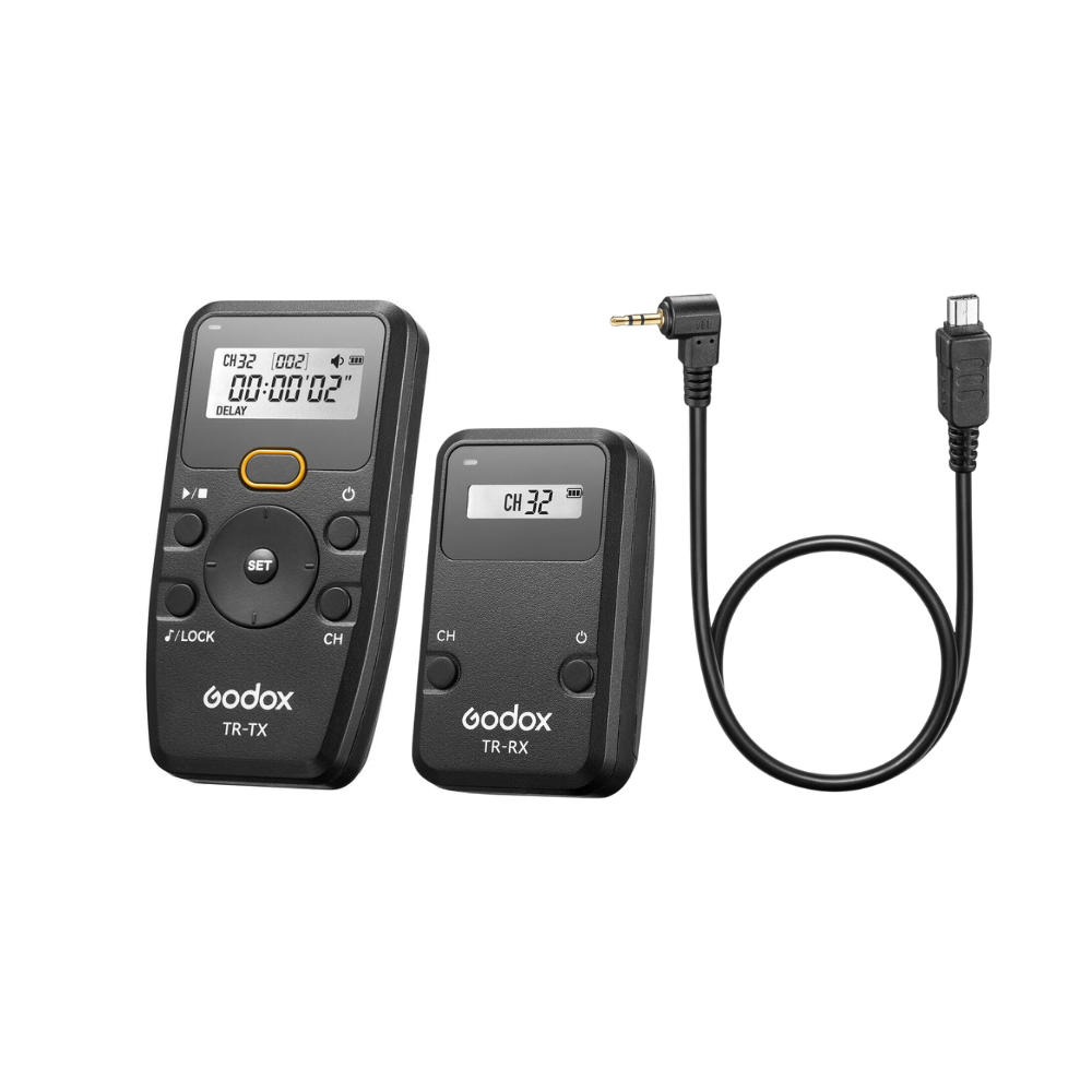 Godox TR Series 2.4GHz Wireless Timer Remote Control Camera Shutter Remote Transmitter and Receiver with 6 Settings for Timer Shooting Camera Photography | TR-C1 TR-C3 TR-N1 TR-N3 TR-P1 TR-S1 TR-S5