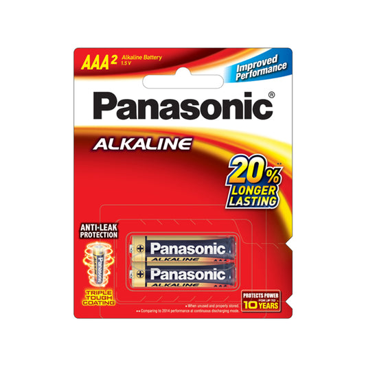 Panasonic LR6T/2B AA (Pack of 2) Alkaline Batteries 1.5V Battery
