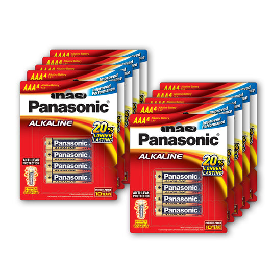 Panasonic LR03T/4B AAA x4 Alkaline Batteries 1.5V Battery (PACK OF 10)