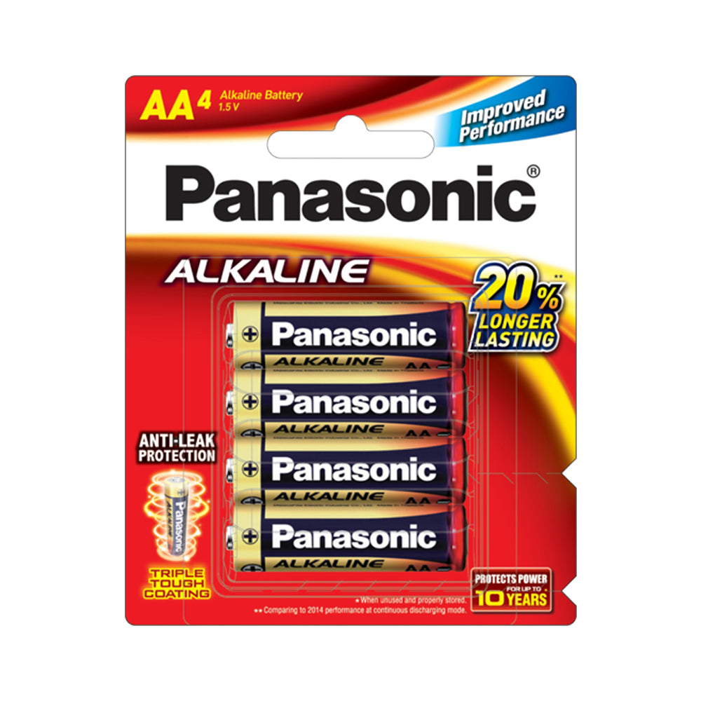 Panasonic LR6T/4B AA (Pack of 4) Alkaline Batteries 1.5V Battery
