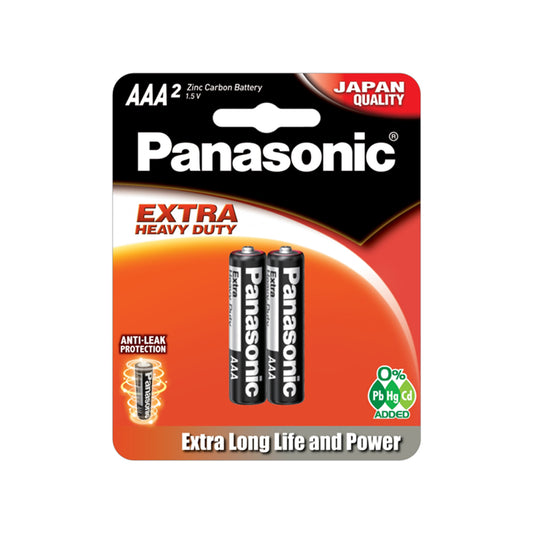 Panasonic R03PT/2B Extra Heavy Duty Size AAA (Pack of 2) Battery 1.5V