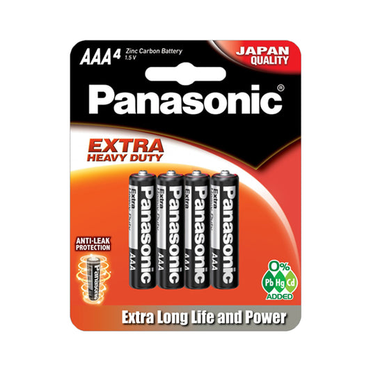 Panasonic R03PT/4B Extra Heavy Duty Size AAA (Pack of 4) Battery 1.5V