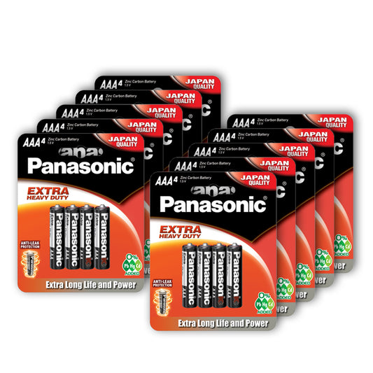 Panasonic R03PT/4B Extra Heavy Duty Size AAA (Pack of 4) Battery 1.5V (PACK OF 10)