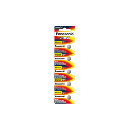 Panasonic CR2025 ECR2025 2025 Lithium Coin Cell Button Battery 3V (PACK OF 5)
