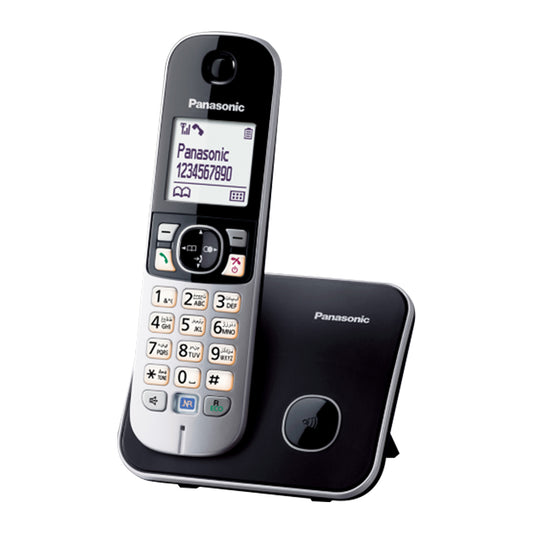 Panasonic KX-TG6811 Wireless Cordless Telephone Landline with Multible Handets Capability, Power Back-up Operation, 100 Phonebook Stations, Handset Locator, Speaker Phone
