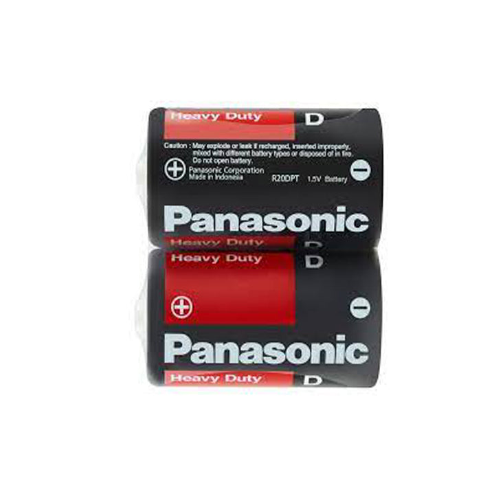 Panasonic 2 Pack Size D Heavy Duty Manganese Battery 1.5V - Red | R20DPT/2S