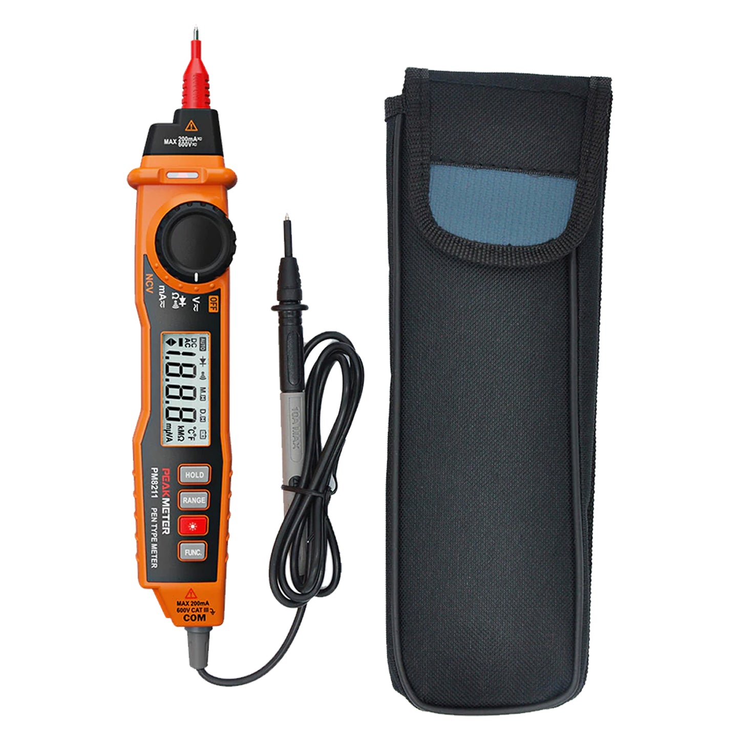 PeakMeter PM8211 Digital Multimeter with probe ACV/DCV Electric Handheld Tester