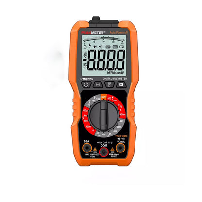 PeakMeter PM8225 Handheld Portable NCV Digital Multimeter with Flashlight, 4000 Counts, LCD Display and 600V AC/DC Voltage, Continuity and Resistance Measurement