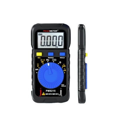 [CLEARANCE] PeakMeter PM8215 Handheld Portable Digital Multimeter with HD LCD Display, AC/DC 600V 400mA Buzzer, Auto Range & Power Off Function, Continuity Diode Test