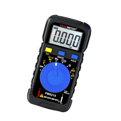 [CLEARANCE] PeakMeter PM8215 Handheld Portable Digital Multimeter with HD LCD Display, AC/DC 600V 400mA Buzzer, Auto Range & Power Off Function, Continuity Diode Test