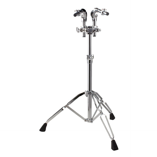 Pearl T930 Double Tom Stand with 2 Holders, Dual Braced Tripod Legs, Rubber Feet, Uni-Lock Tilter for Drum Kit