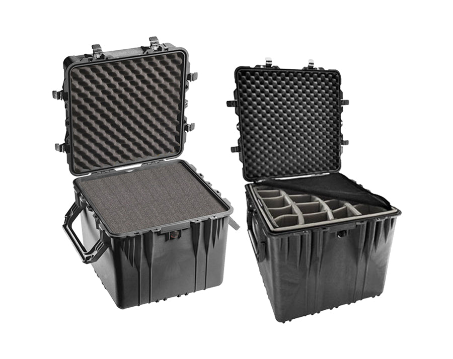 Pelican Protector 20-Inch Watertight Cube Hard Case with Pick-N-Pluck Foam / Padded Dividers (BLACK) | Model - 0350WF / PD