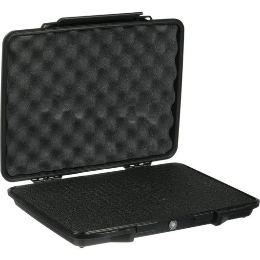 Pelican 1085 Hardback Laptop Case Watertight Crushproof Dustproof Hard Shell Casing with Pick N Pluck Foam and Removable Shoulder Strap for 14" Computer PC