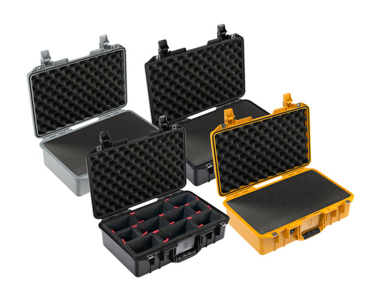 Pelican Air Honeycomb Structed HPX Polymer Lightweight Watertight Case with Pick-N-Pluck Foam (BLACK, SILVER, YELLOW, BLACK w/ TREKPAK DIVIDER SYSTEM) | Model - 1485 WF / TP