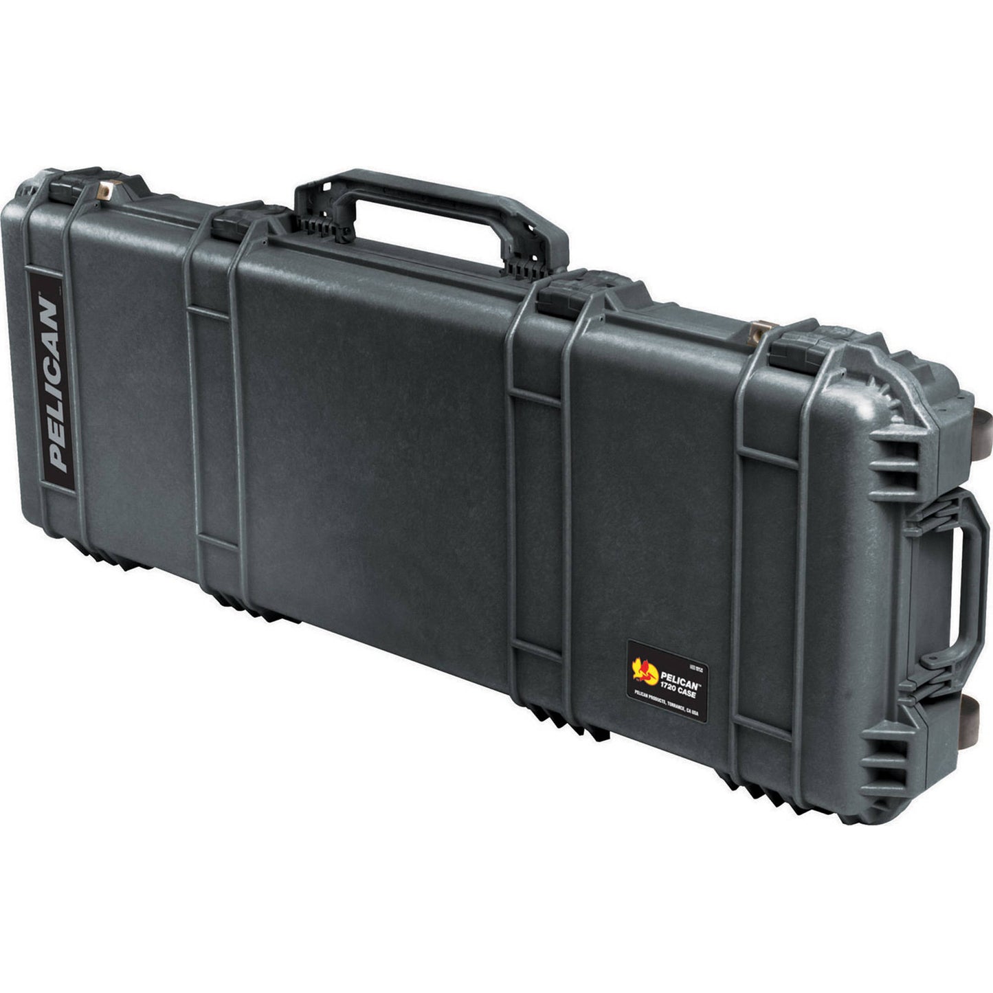 Pelican 1720 Long Protector Case Watertight Dustproof Unbreakable Hard Weapon Casing with Wheels, Foldable Side Handle, Foam Set, Automatic Pressure Equalization Valve (Black)