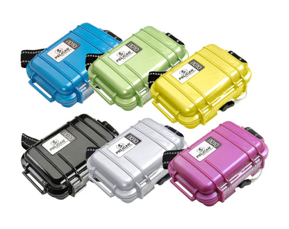 Pelican i1010 Waterproof Case Crushproof Hard Casing with Rubber Liner, Lid Organizer, External Headphone Jack for MP3 Players Earphones (Yellow)