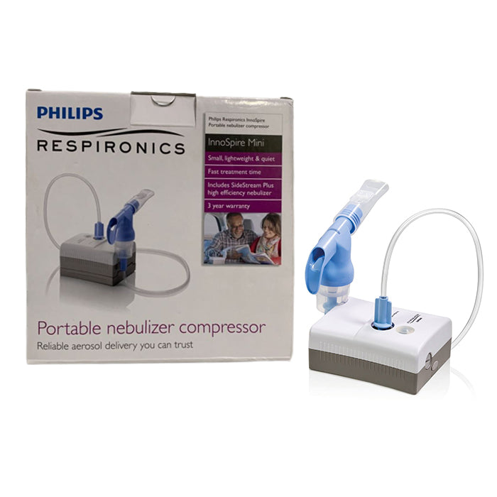 Philips Respironics Portable InnoSpire Mini Compressor Nebulizer with Carrying Case, AC Power and 12V DC Car Adapter