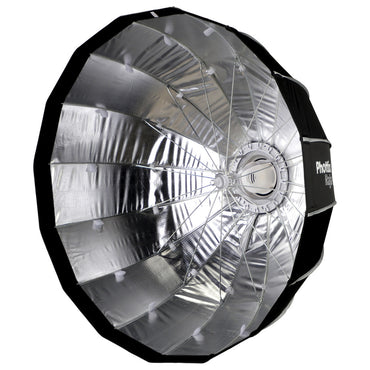 [CLEARANCE] Phottix Raja 85cm Quick-Folding Umbrella Style Round Softbox with Grid, Removable Interior Baffle and Bowens S-Mount for Photography | PH82728