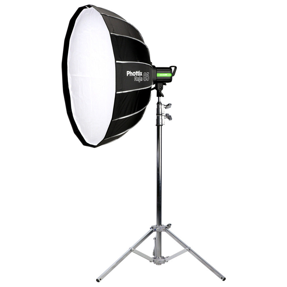 Phottix Raja 85cm Quick-Folding Umbrella Style Round Softbox with Grid, Removable Interior Baffle and Bowens S-Mount for Photography | PH82728