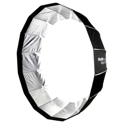 Phottix Raja 120cm Deep Quick-Folding Umbrella Style Round Softbox with Removable Front Face, Interior Baffle and Bowens S-Mount for Photography | PH82729