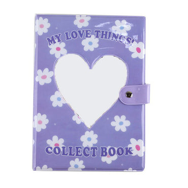 [CLEARANCE] Pikxi Cute Heart Photo Album 200 Pockets for Fujifilm Instax Mini Instant Camera Hollow Picture Storage (Pink, Purple)