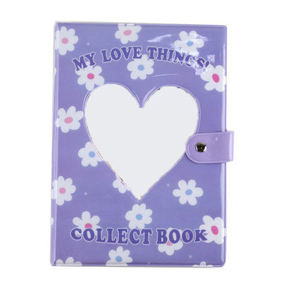 [CLEARANCE] Pikxi Cute Heart Photo Album 200 Pockets for Fujifilm Instax Mini Instant Camera Hollow Picture Storage (Pink, Purple)