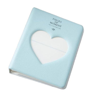 [CLEARANCE] Pikxi 64 Pockets Cute Heart Mini Instant Film Photo Album with 16 Pages White for FUJIFILM Instax Mini Film Camera, Picture and Card Holder | AMH64-23 FLAMINGO PINK