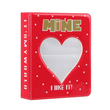 [CLEARANCE] Pikxi 64 Pockets Cute Heart Mini Instant Film Photo Album with 16 Pages Transparent for FUJIFILM Instax Mini Film Camera, Picture & Card Holder | AMH64-04 WHITE