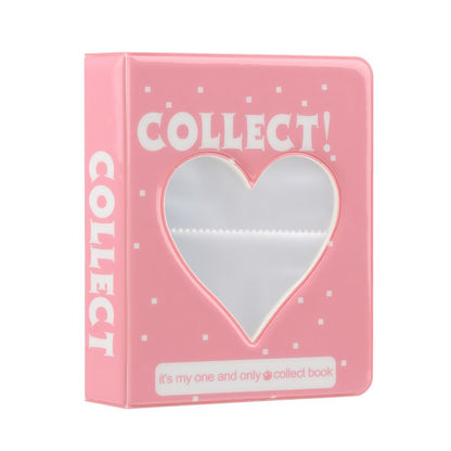 [CLEARANCE] Pikxi 64 Pockets Cute Heart Mini Instant Film Photo Album with 16 Pages Transparent for FUJIFILM Instax Mini Film Camera, Picture & Card Holder | AMH64-04 WHITE