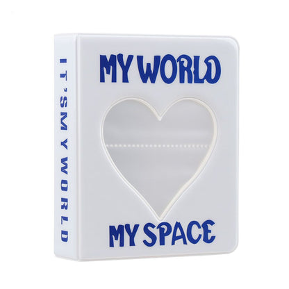 [CLEARANCE] Pikxi 64 Pockets Cute Heart Mini Instant Film Photo Album with 16 Pages Transparent for FUJIFILM Instax Mini Film Camera, Picture & Card Holder | AMH64-04 WHITE